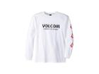 Volcom Kids The Stranger Long Sleeve Tee (big Kids) (white) Boy's T Shirt