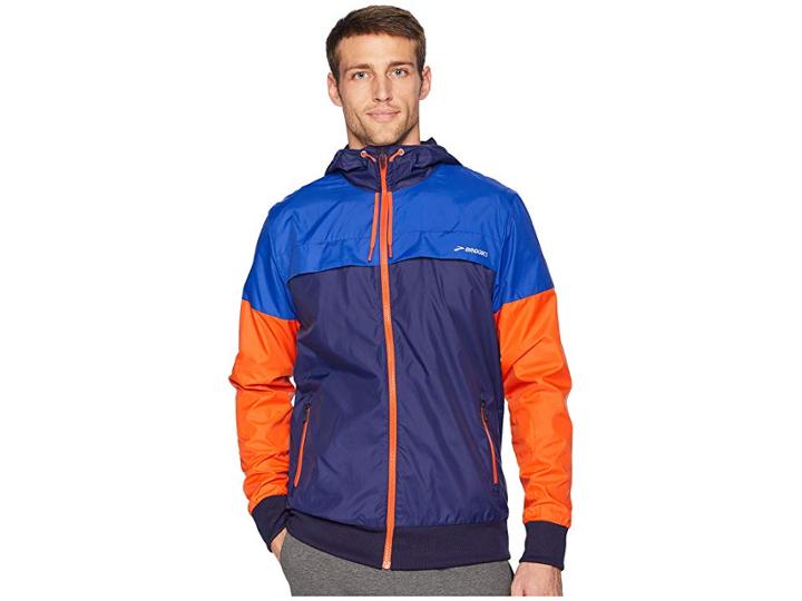 Brooks Sideline Jacket (navy/basin/burn) Men's Coat