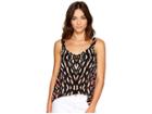 1.state Wide Strap V-neck Blouse (rich Black) Women's Blouse