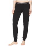 Emporio Armani Iconic Logoband Cuff Sweatpants (black) Women's Casual Pants