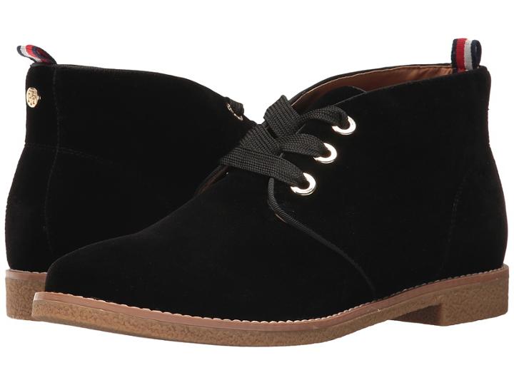 Tommy Hilfiger Balbina (black Velvet) Women's Shoes
