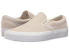Vans Classic Slip-ontm ((suede Embossed Weave) Birch/true White) Skate Shoes