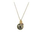 Dee Berkley Double Gemstone Necklace Pyrite And Quartz (gold) Necklace