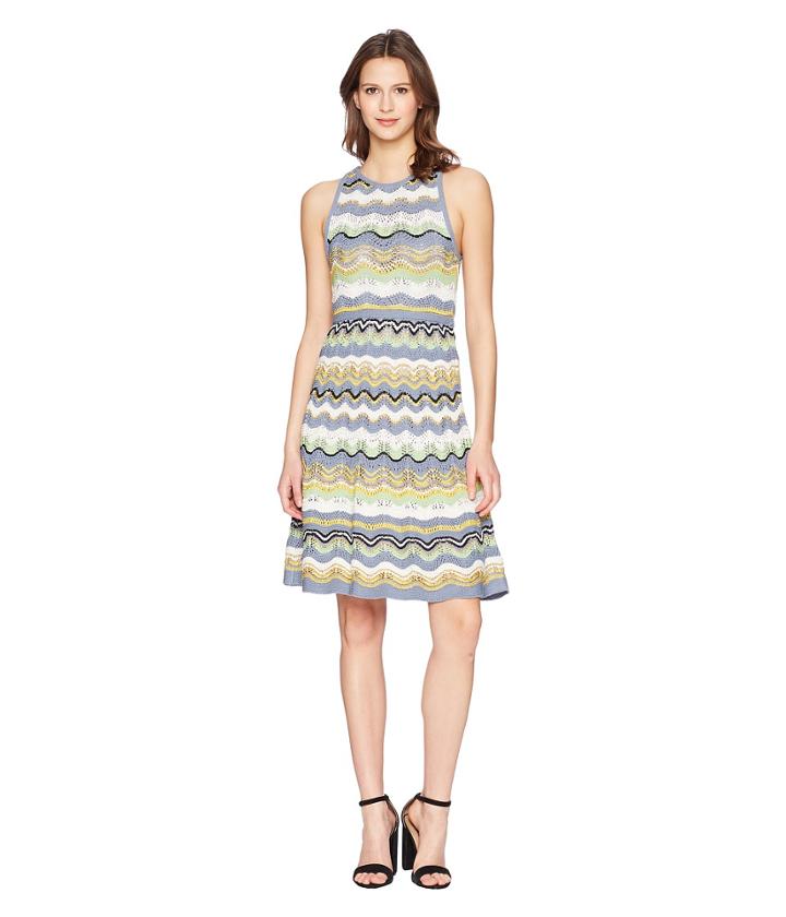 M Missoni Wave Crochet Dress (gray) Women's Dress