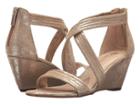 Isola Fia (platino Distressed Foil Suede) Women's Dress Sandals