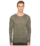 Belstaff Exford Fine Gauge Linen Sweater (slate Green) Men's Sweater