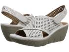 Clarks Clarene Award (white Leather) Women's Wedge Shoes