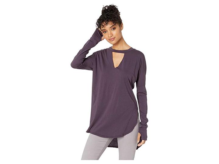 Lamade Chance Long Sleeve Top With Thumbholes (purple Empire) Women's Clothing