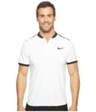 Nike Court Advantage Modern Fit Tennis Polo (white/black/black/black) Men's Clothing