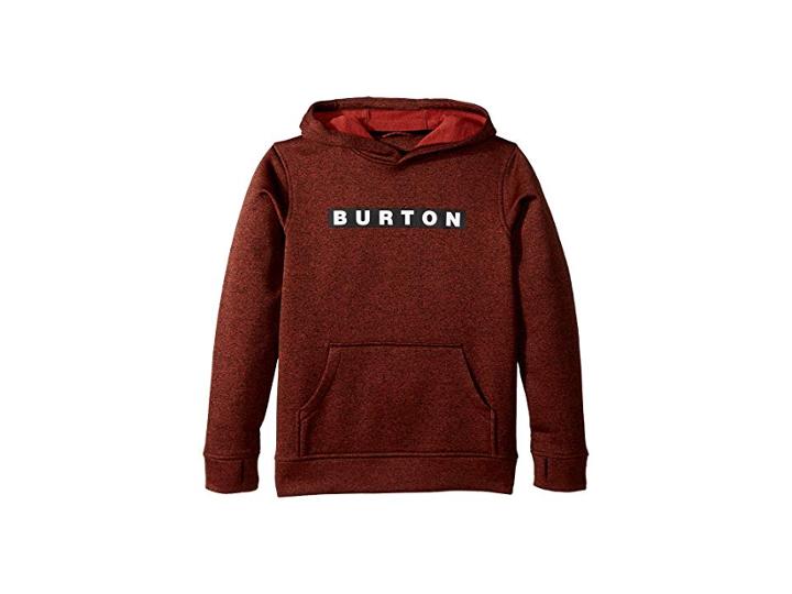 Burton Kids Oak Pullover Hoodie (little Kids/big Kids) (bitters Heather) Boy's Sweatshirt