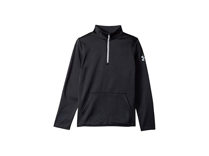 Under Armour Kids Af 1/2 Zip (big Kids) (black/steel) Boy's Clothing