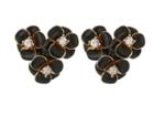 Kate Spade New York Shine On Flower Cluster Studs Earrings (black) Earring