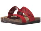 Rockport Total Motion Romilly Slide (red Pepper Cas Suede) Women's Sandals
