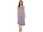 Mod-o-doc Slub Jersey Shirred Seamed Hi-low Tank Dress (steel) Women's Dress