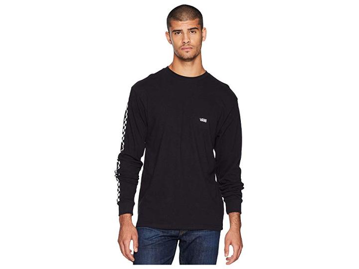 Vans Side Check Long Sleeve T-shirt (black) Men's T Shirt