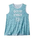 Chaser Kids Extra Soft Good Vibes Tank Top (little Kids/big Kids) (sublimation) Girl's Sleeveless