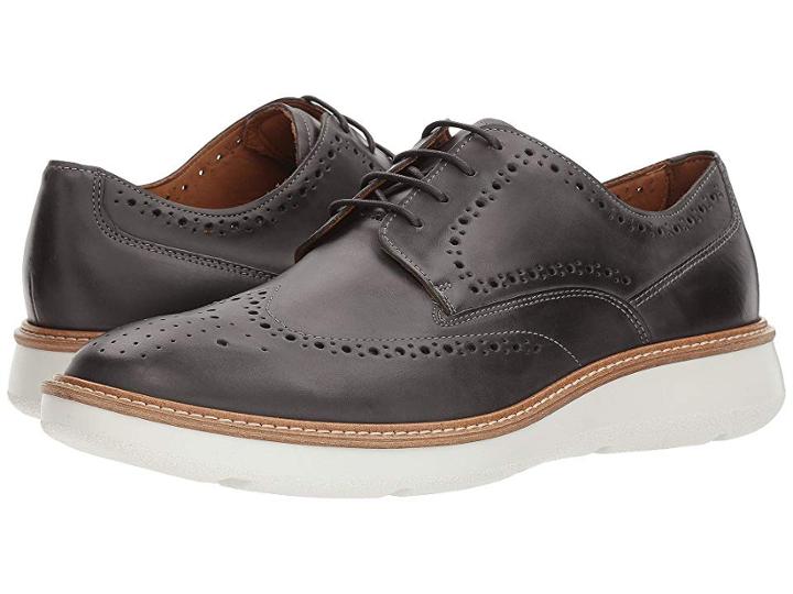Ecco Lhasa Brogue Tie (moonless) Men's Lace Up Wing Tip Shoes