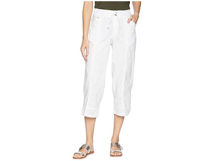 Fresh Produce Stretch Broadcloth Safari Capris (white) Women's Casual Pants