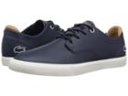 Lacoste Kids Esparre (little Kid/big Kid) (navy/light Tan) Kid's Shoes