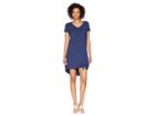 Mod-o-doc Cotton Modal Spandex Jersey Easy T-shirt Dress With Tie Hem (new Navy) Women's Dress