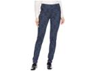 Lisette L Montreal Denim Flower Print Thinny Pants (navy) Women's Dress Pants