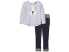Joules Kids Applique Knit Top And Pants Set (infant) (grey Marl Dog) Boy's Active Sets