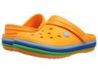 Crocs Kids Crocband Rainbow Band Clog (toddler/little Kid) (blazing Orange) Kids Shoes