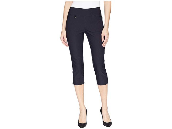 Lisette L Montreal Solid Magical Lycra(r) Capri Pants (navy) Women's Casual Pants