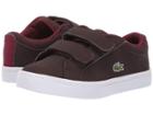Lacoste Kids Straightset (toddler/little Kid) (dark Brown/dark Red) Kids Shoes
