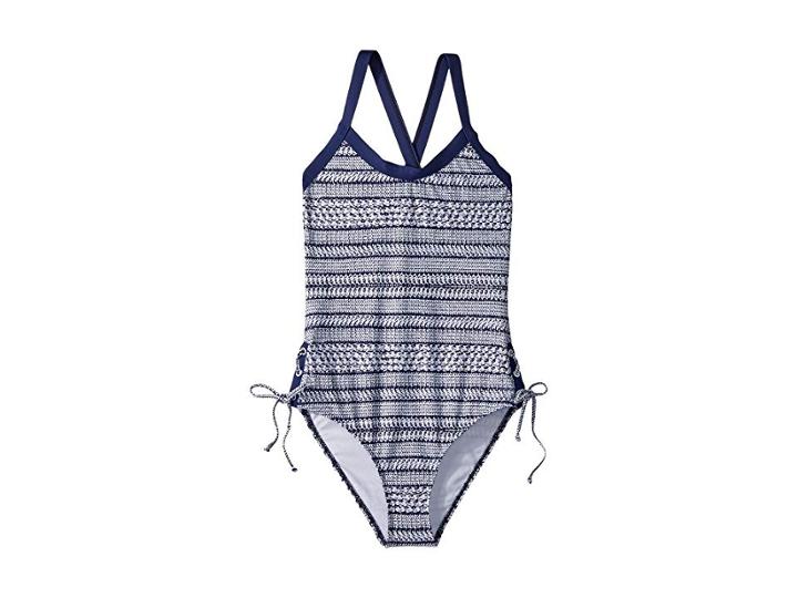 Splendid Littles Nautical By Nature One-piece (big Kids) (navy) Girl's Swimsuits One Piece