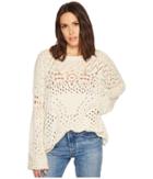 Free People Traveling Lace Sweater (ivory) Women's Sweater