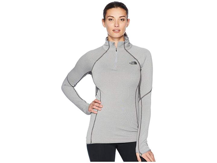 The North Face Purna Fd 1/4 Zip Top (tnf Dark Grey Heather/tnf Medium Grey Heather) Women's Fleece