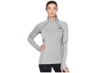 The North Face Purna Fd 1/4 Zip Top (tnf Dark Grey Heather/tnf Medium Grey Heather) Women's Fleece
