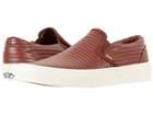 Vans Classic Slip-ontm ((moto Leather) Madder Brown/blanc De Blanc) Skate Shoes