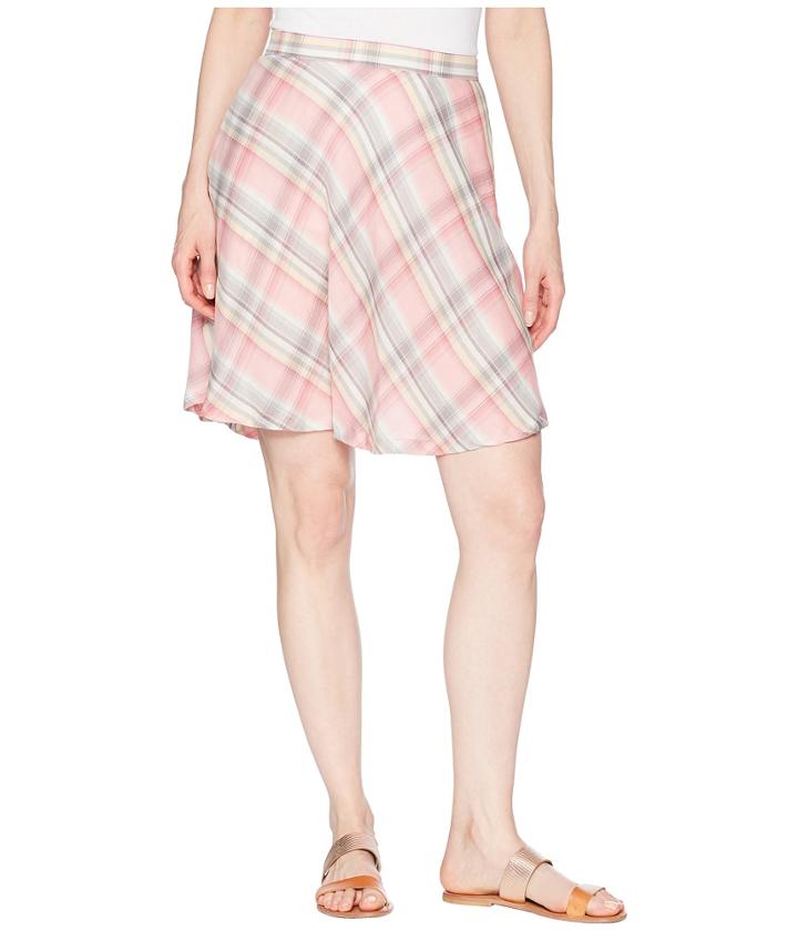 Stetson 1592 Pink Plaid Circle Skirt (pink) Women's Skirt