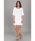 Allen Allen Mesh Tunic Dress (white) Women's Dress