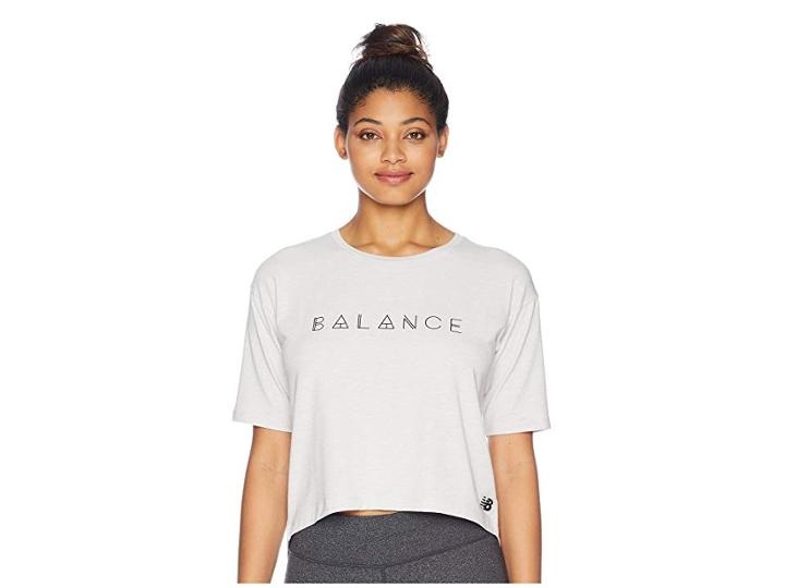 New Balance Release Layer Tee (sea Salt Heather) Women's Clothing