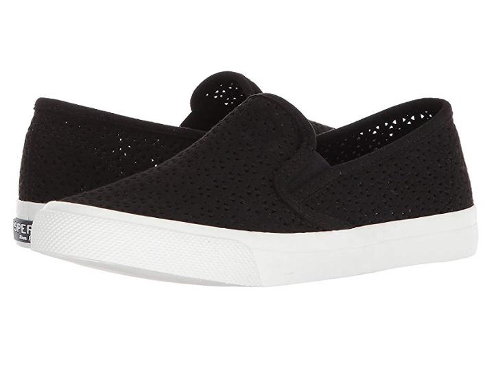 Sperry Seaside Nautical Perf (black) Women's Shoes