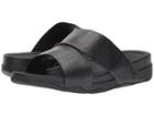 Fitflop Bando Leather Croc Slide (black) Men's Sandals