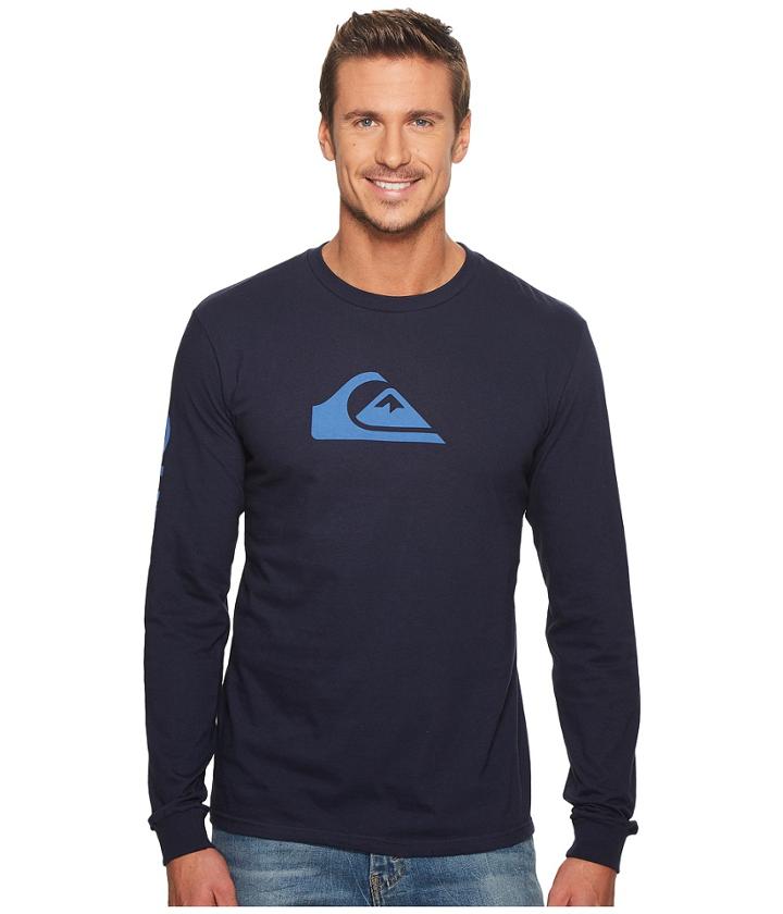 Quiksilver Mw Logo Long Sleeve Tee (navy Lazer) Men's T Shirt
