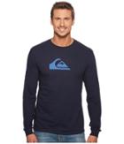 Quiksilver Mw Logo Long Sleeve Tee (navy Lazer) Men's T Shirt