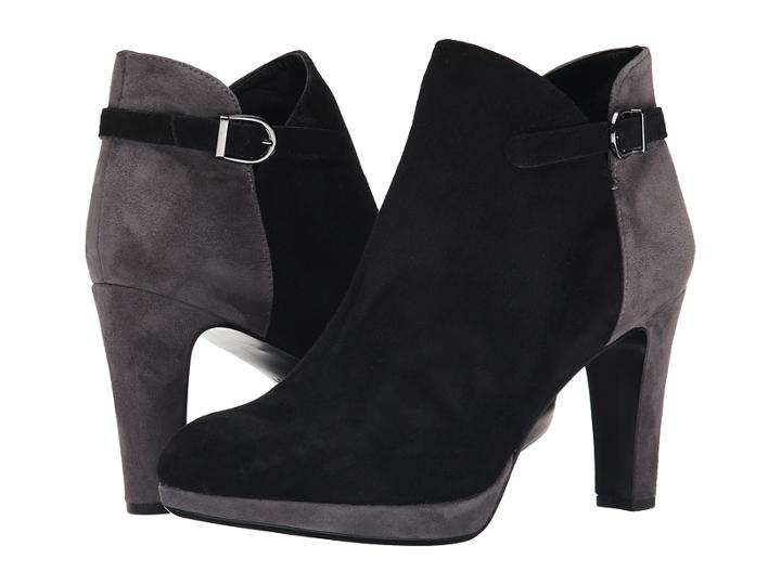 Vaneli Ionna (black Suede/grey Suede) Women's Dress Zip Boots