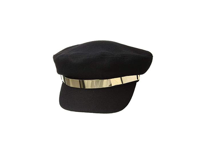 San Diego Hat Company Cth8150 Fisherman Cap With Gold Band Trim (black) Caps