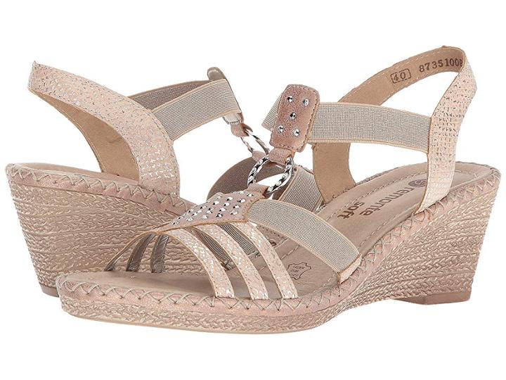 Rieker D6768 Ursela 68 (light Rose/silver/rose/kiesel) Women's  Shoes