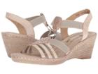 Rieker D6768 Ursela 68 (light Rose/silver/rose/kiesel) Women's  Shoes