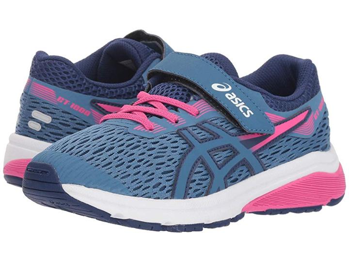 Asics Kids Gt-1000 7 (toddler/little Kid) (azure/fuchsia Purple) Girls Shoes
