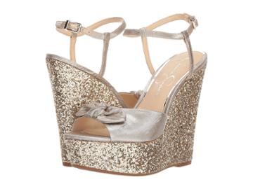 Jessica Simpson Amella (shimmer Silver Metallic Shine Fabric) Women's Shoes