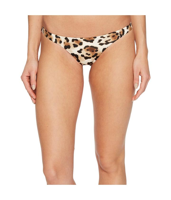 Vitamin A Swimwear Samba Ruched Back Bottom (snow Leopard) Women's Swimwear