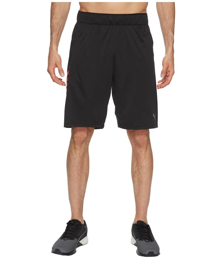 Puma Energy Knit Shorts (puma Black/flame Scarlet) Men's Shorts