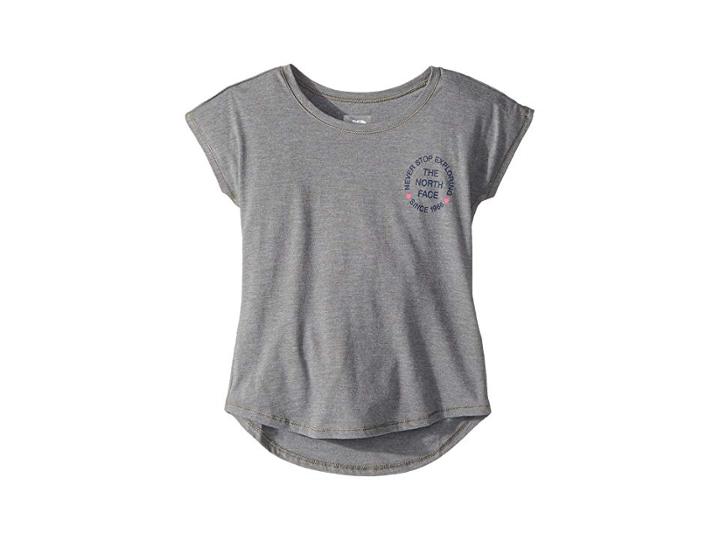 The North Face Kids Tri-blend Scoop Neck Tee (little Kids/big Kids) (tnf Medium Grey Heather (prior Season)) Girl's T Shirt